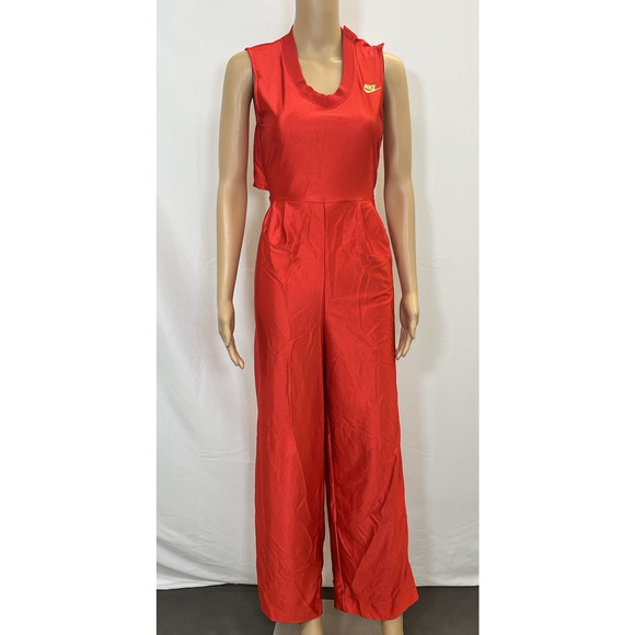 Nike Sportswear Icon Clash Red Retro Jumpsuit X-Small EUC Snaps Benefits Charity - Picture 4 of 15